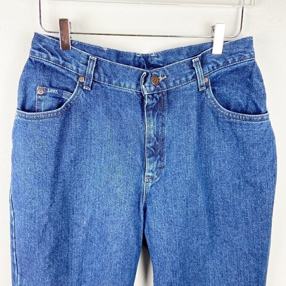 VINTAGE LEE | Tapered Leg Denim Blue Womens Jeans 16 P - Picture 3 of 10